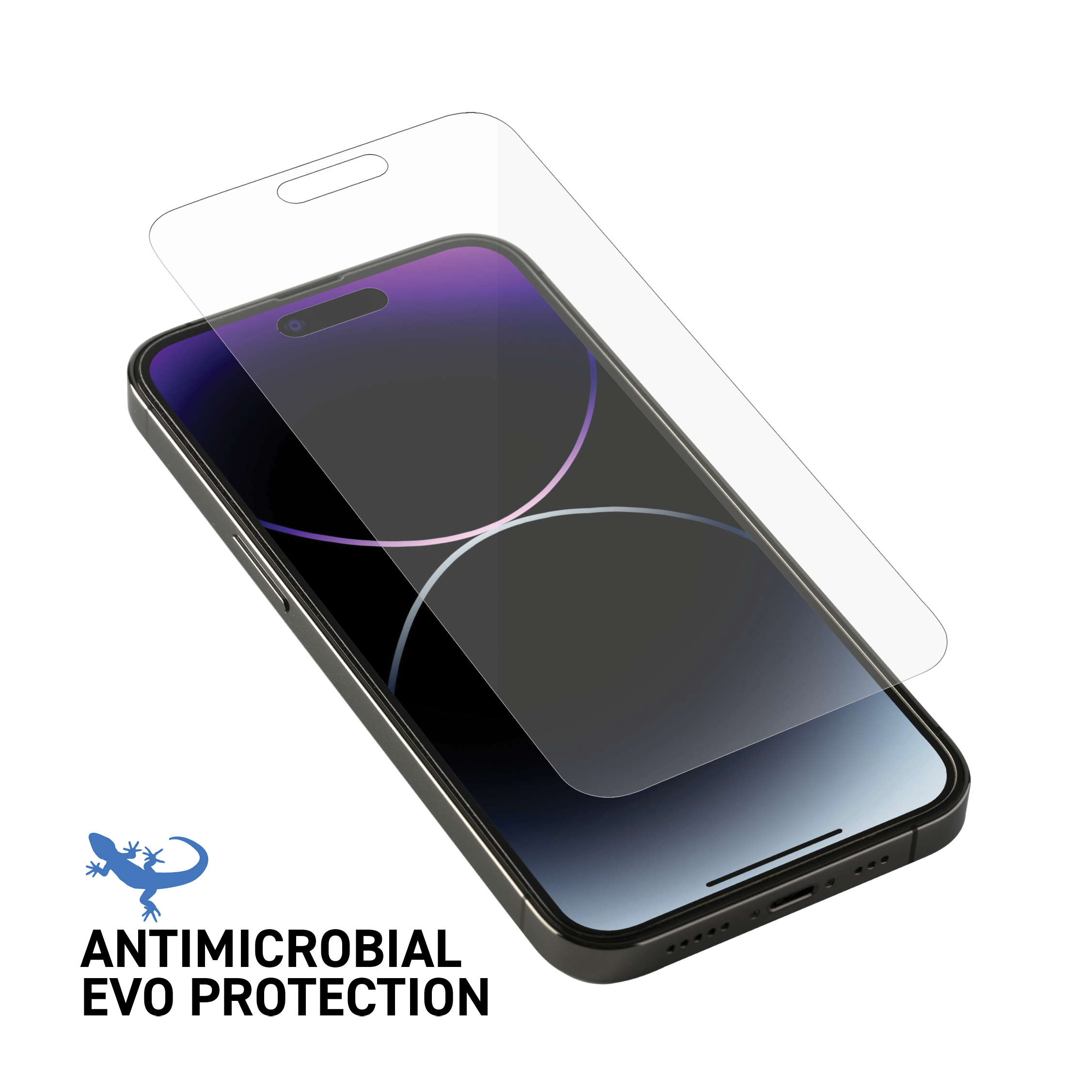 iPhone 15 Pro Max Tempered Glass Screen Protector Clear Lizard