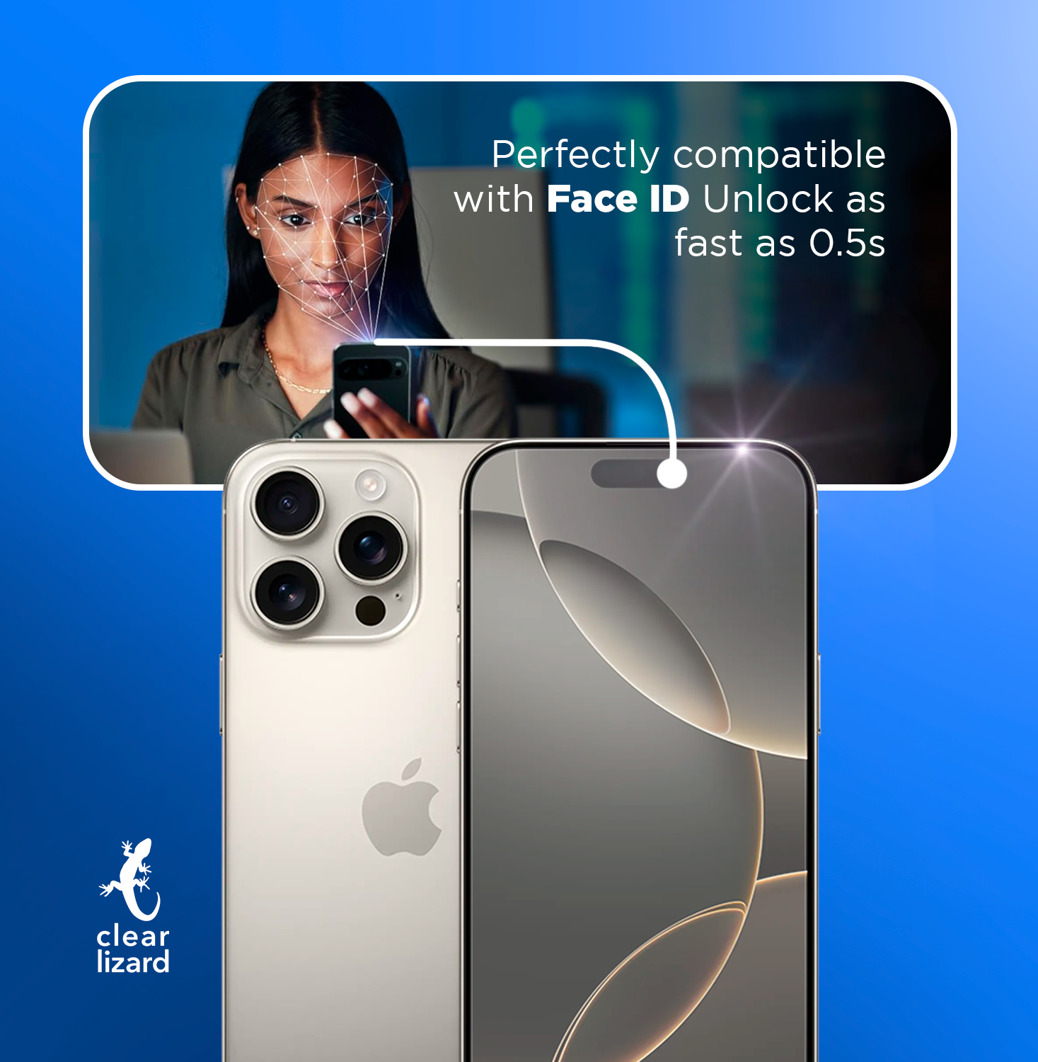 Apple iPhone 16e Screen Protection Clear Lizard