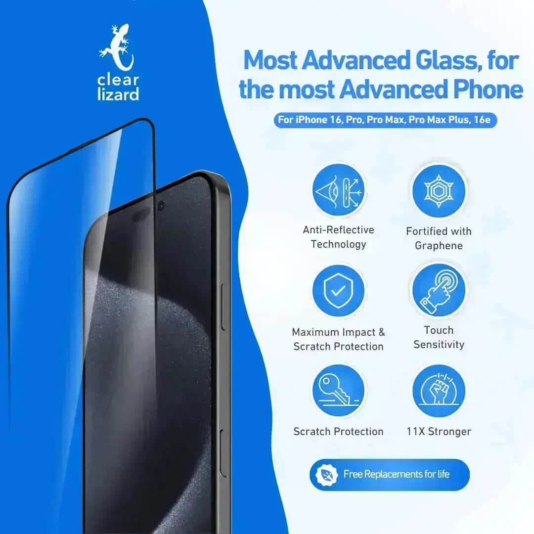 UltraVision AR Pro: Elite Screen Protector for Apple iPhone 16 Pro Clear Lizard
