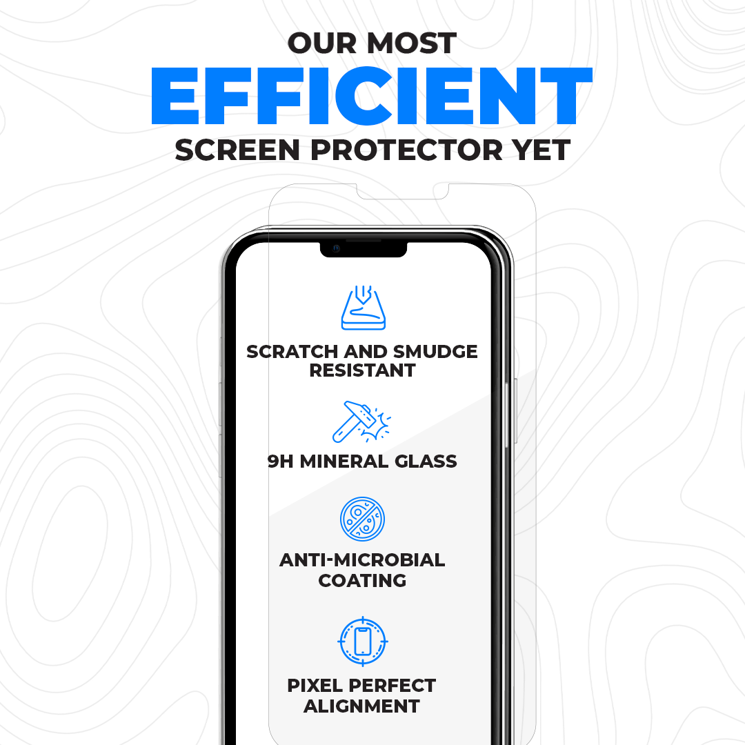 Apple iPhone 15 Pro Tempered Glass Screen Protector Clear Lizard