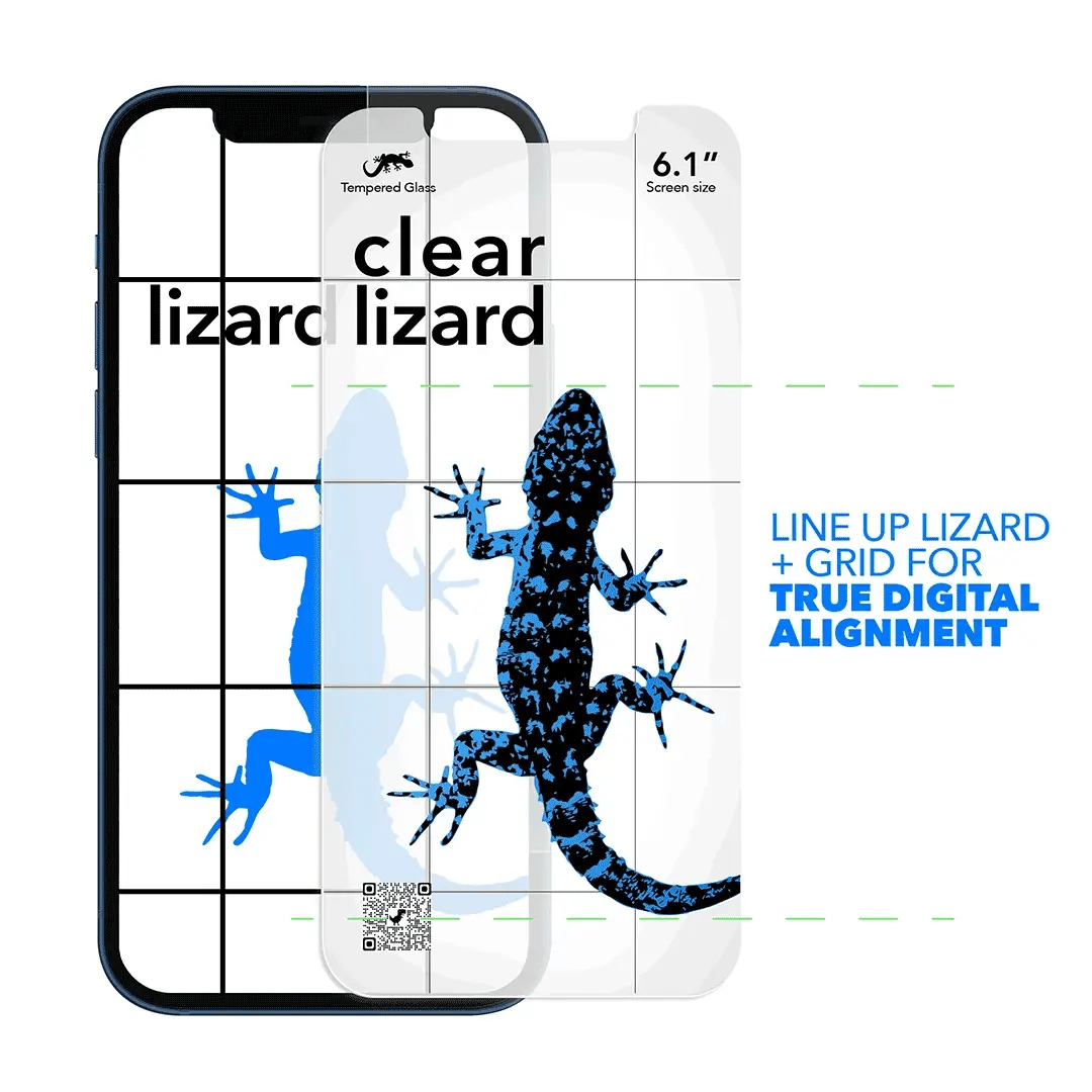 Apple iPhone 12 Tempered Glass Screen Protector Clear Lizard